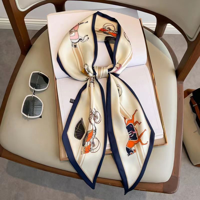 Luxury Bags Made - Luxury Design Silk Skinny Headwear Scarf