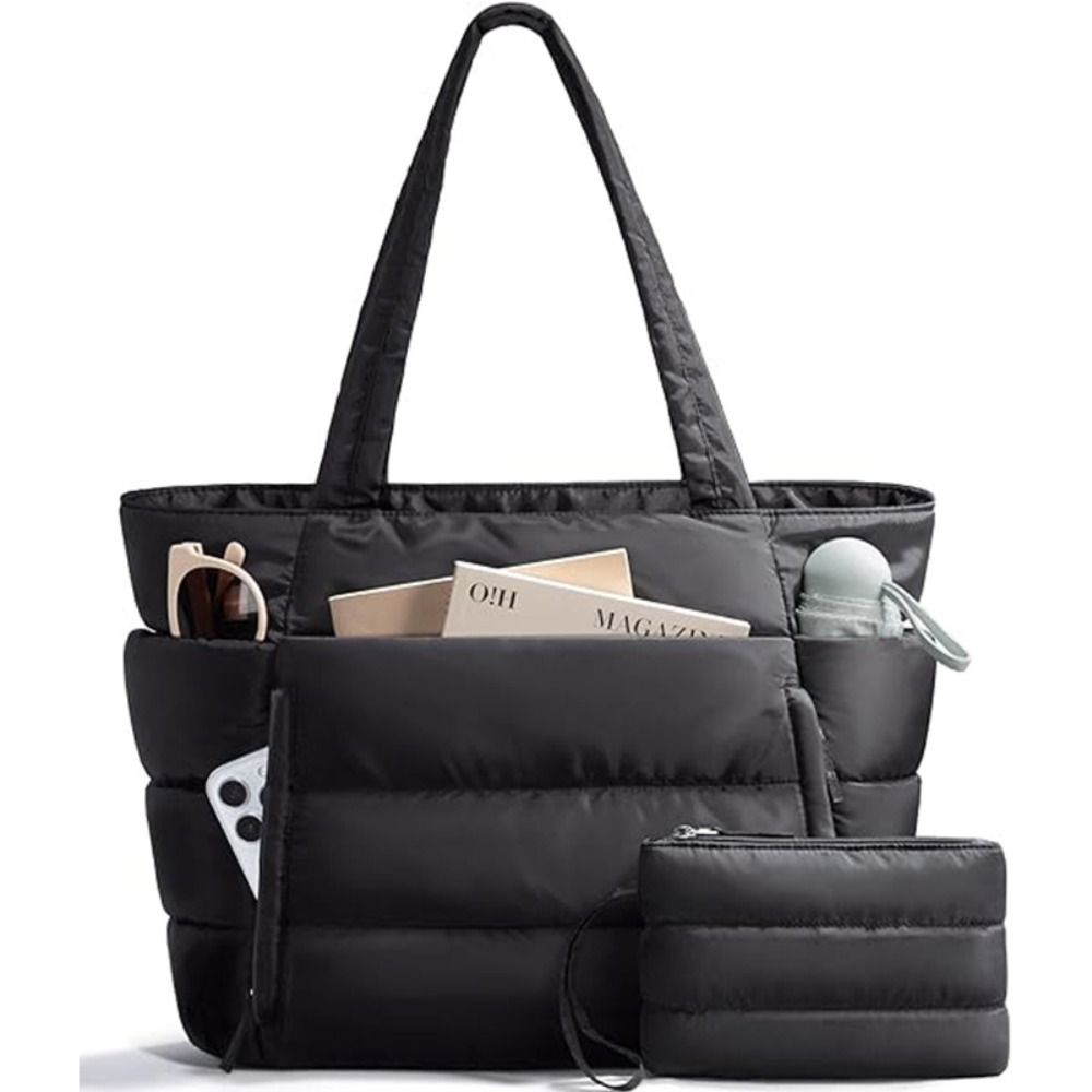 Accordion Wallet Zip - Large Capacity Puffer Tote Bag for
