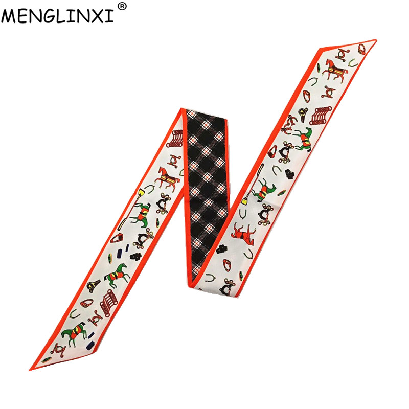 Horse Plaid Skinny Scarf Women - Luxury Bags Brands For Women recensione e prezzo