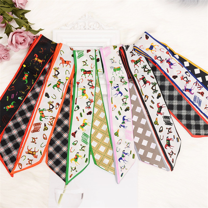 Horse Plaid Skinny Scarf Women - Luxury Bags Brands For Women recensione e prezzo