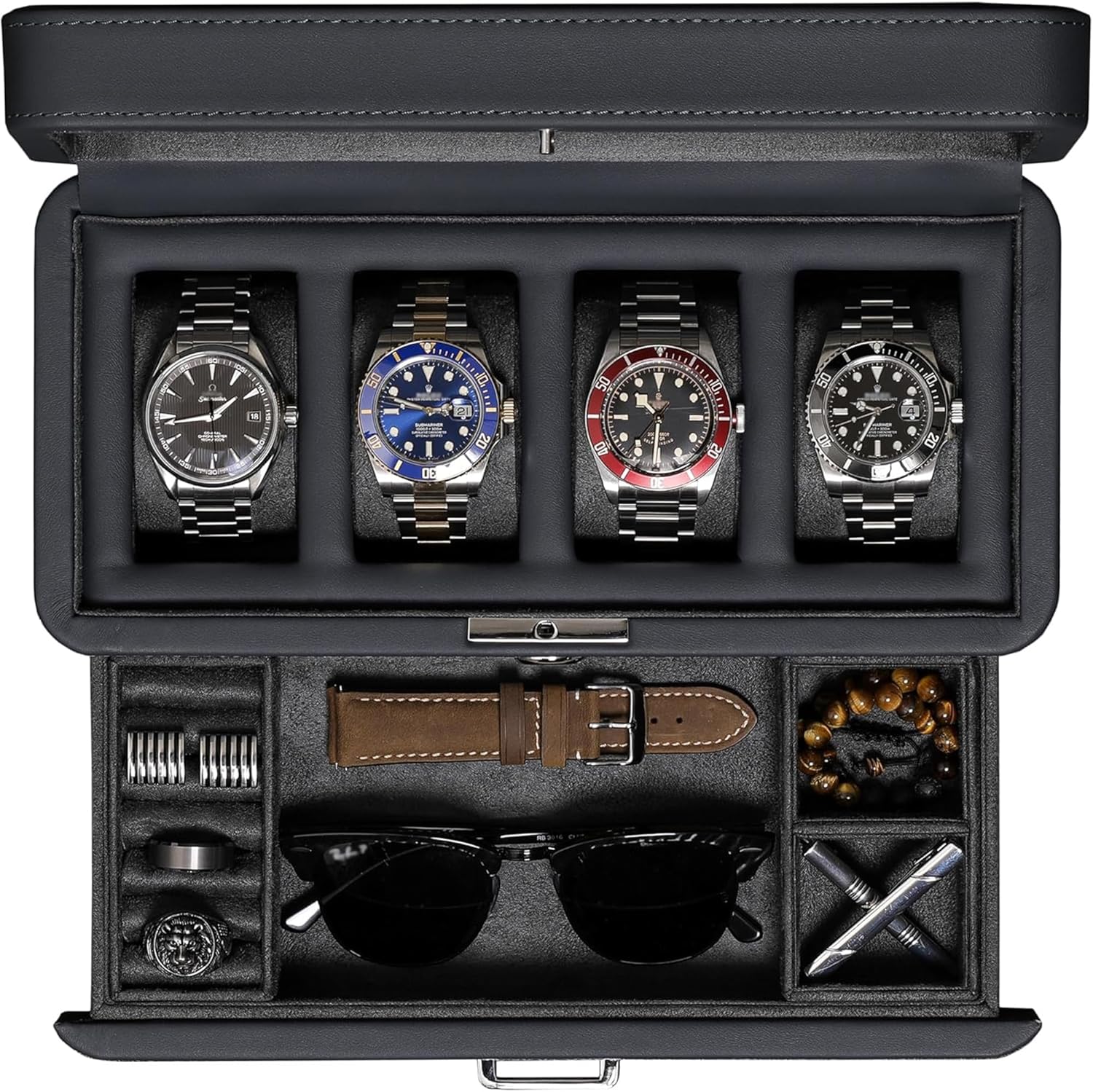 Luxury 4-Slot Watch Box with V - Luxury Bags For Women recensione e prezzo