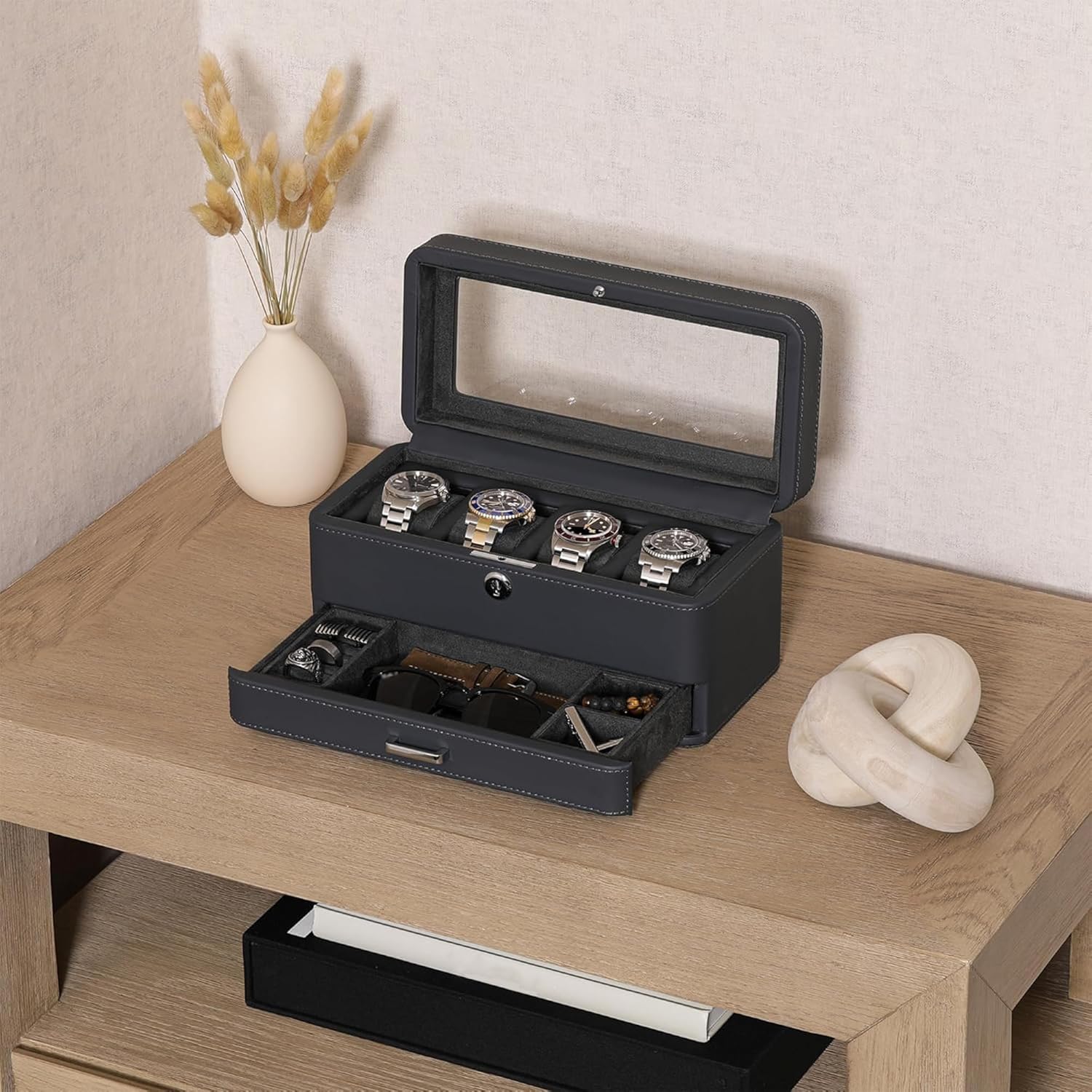 Luxury 4-Slot Watch Box with V - Luxury Bags For Women recensione e prezzo