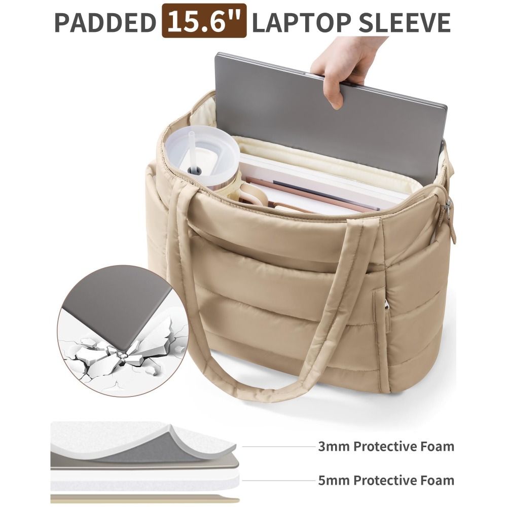 Large Capacity Puffer Tote Bag - Accordion Wallet Zip recensione e prezzo