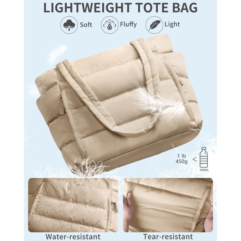 Large Capacity Puffer Tote Bag - Accordion Wallet Zip recensione e prezzo